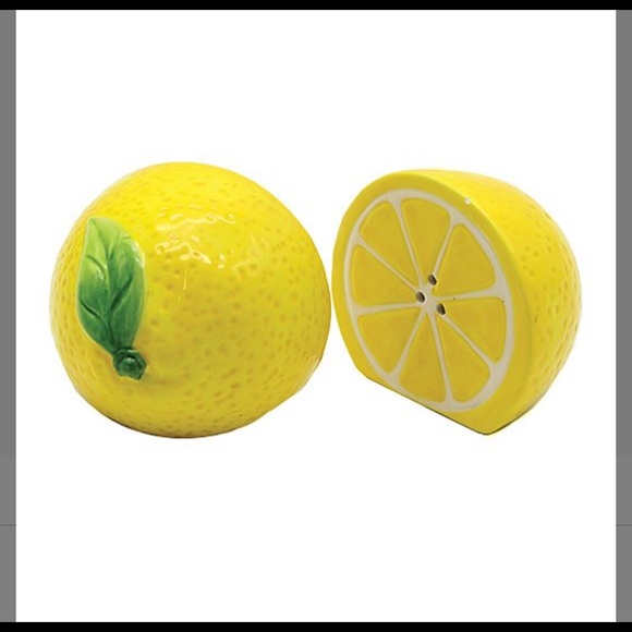 Lemon Slices Salt & Pepper Shaker Set, Lemon Salt & Pepper Shakers, Ceramic - Picture 2 of 14